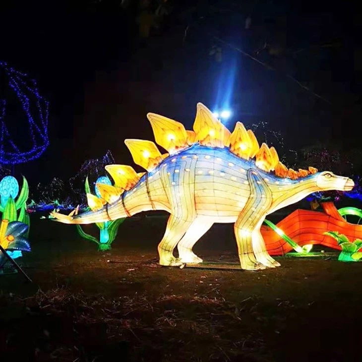 Giant Animals Festival Lantern Large Custom Dinosaur Park Lantern Decoration